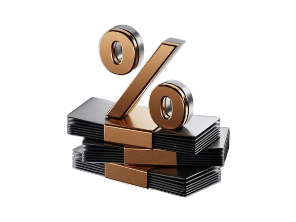 Symbole de pourcentage 3D